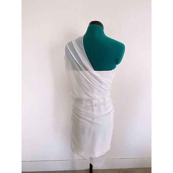 Cushnie 100% silk draped overlay Mini dress size US2 - Picture 8 of 16